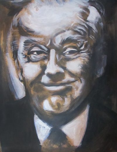 "Donald Trump", acrylic on Kraft paper, 17x22", 2017