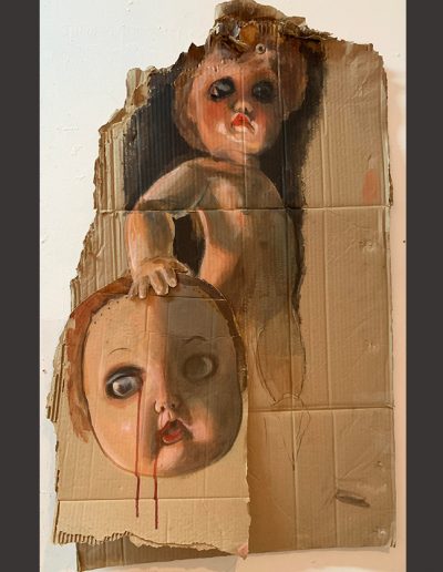 "Judith", arcylic on cardboard, 2022